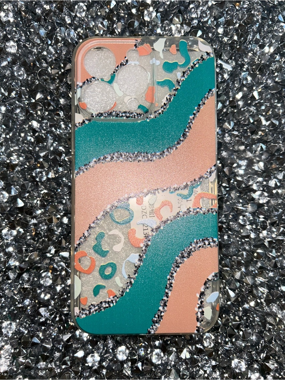 iPhone 15 pro max
Stylish Teal and Peach Abstract Pattern Phone Case - Brand